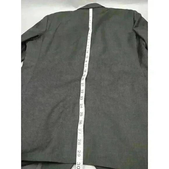 Hickey Freeman Blazer Suit Coat Loro Piana Tasmanian Super 150's 40R Dark Gray - Picture 10 of 13